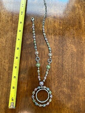 Sorrelli Pastel Floral Crystal Pendant Necklace